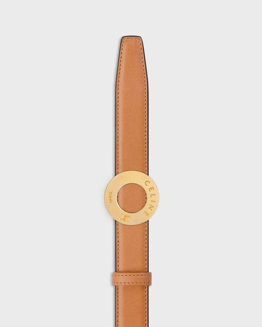 Céline White Disc-Clasp And Reversible Belt