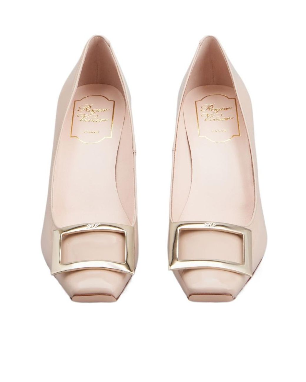 Roger Vivier Pink Trompette Embellished Buckle Pumps