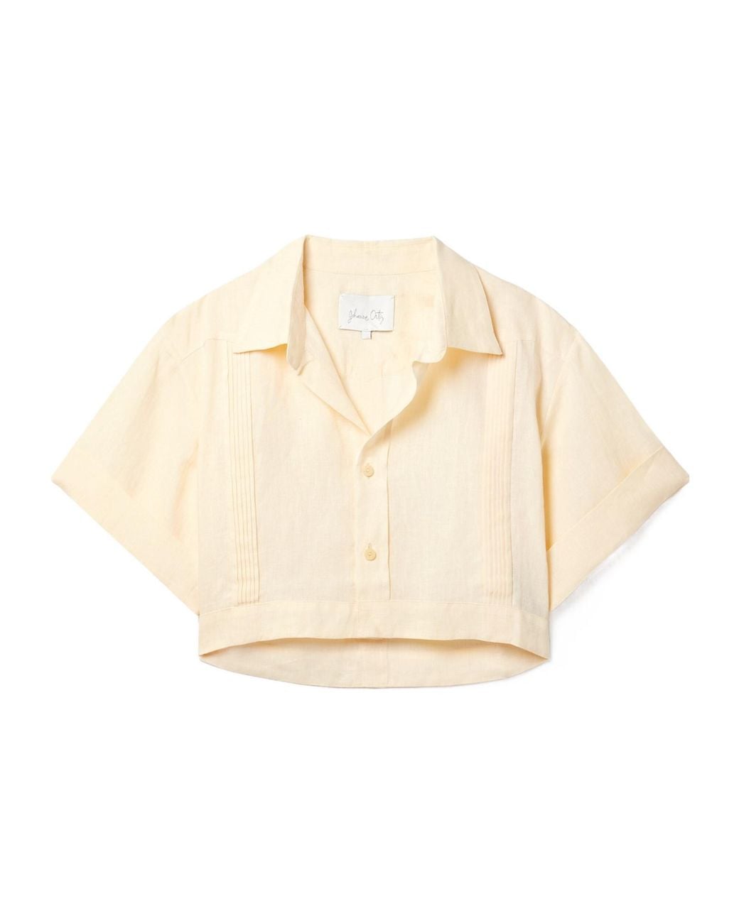 Johanna Ortiz Natural Lightweight Breathable Linen Short Shirt