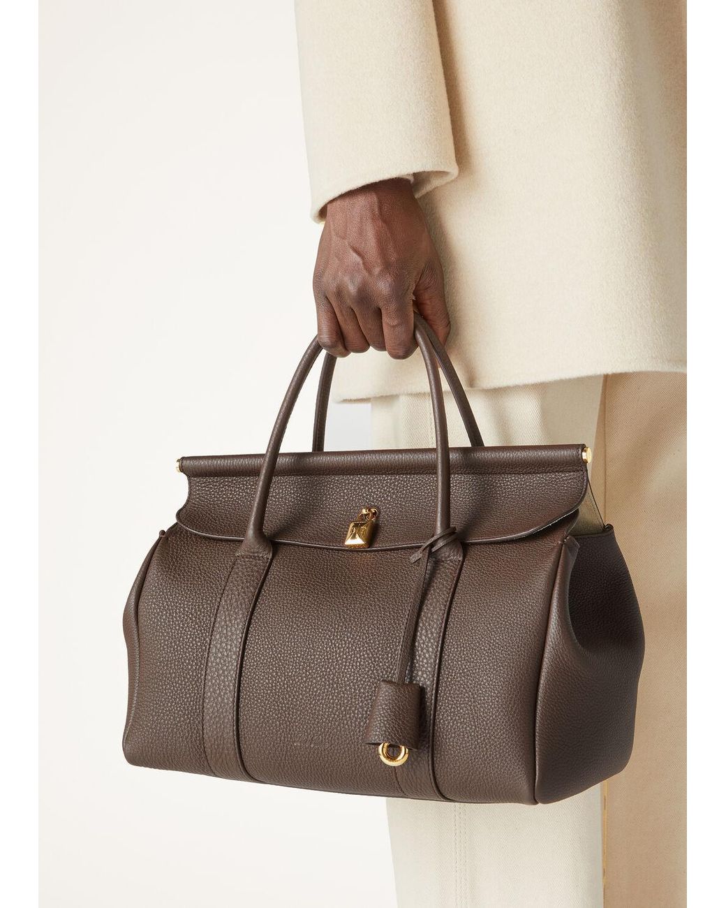 Loro Piana Brown Loom L32 Handbag