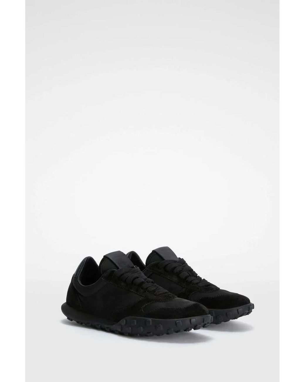 Jil Sander Black Logo Embossed Low-Top Sneakers