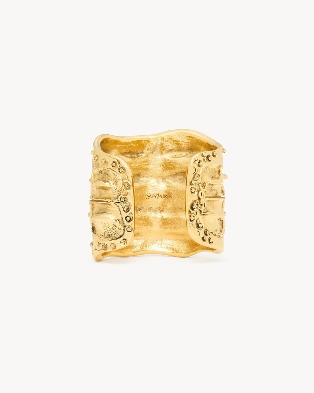 Saint Laurent Metallic Crocodile Cuff