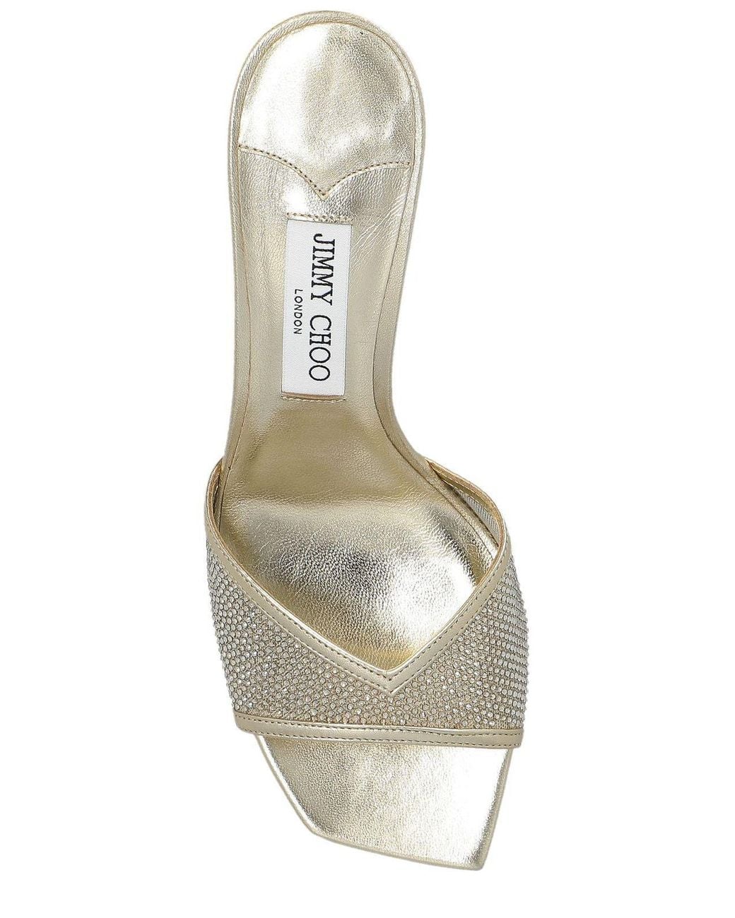 Jimmy Choo Metallic Embellished Heeled Mules