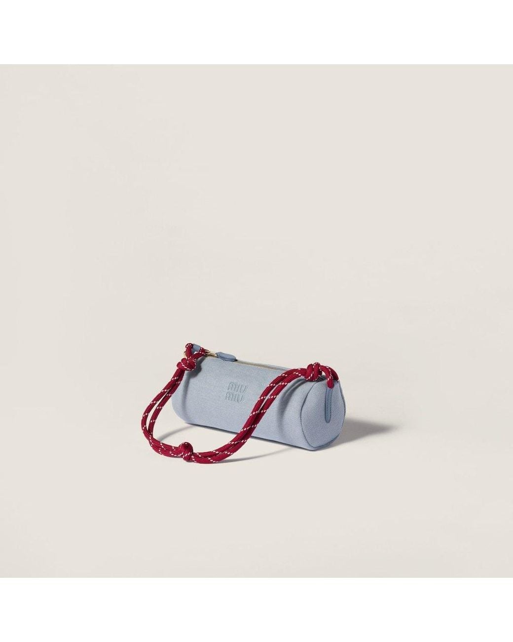 Miu Miu Blue Pochette En Gabardine