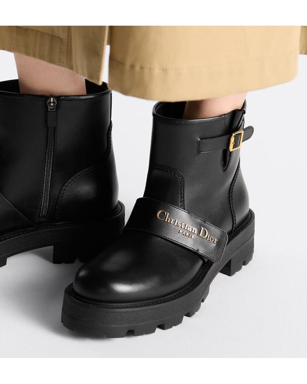 Dior D-Quest Ankle Boots in Black | Lyst