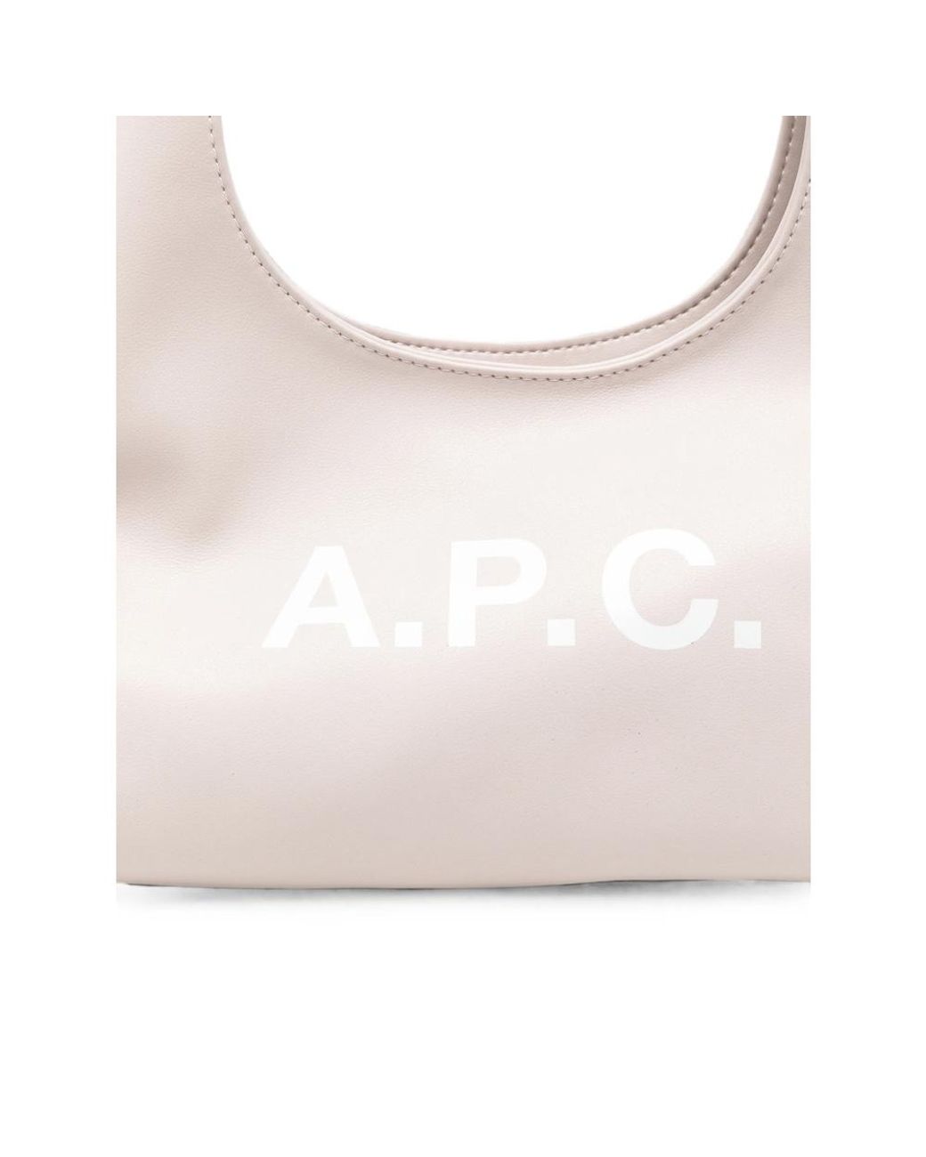 A.P.C. Pink Baby Ninon Logo Shoulder Bag