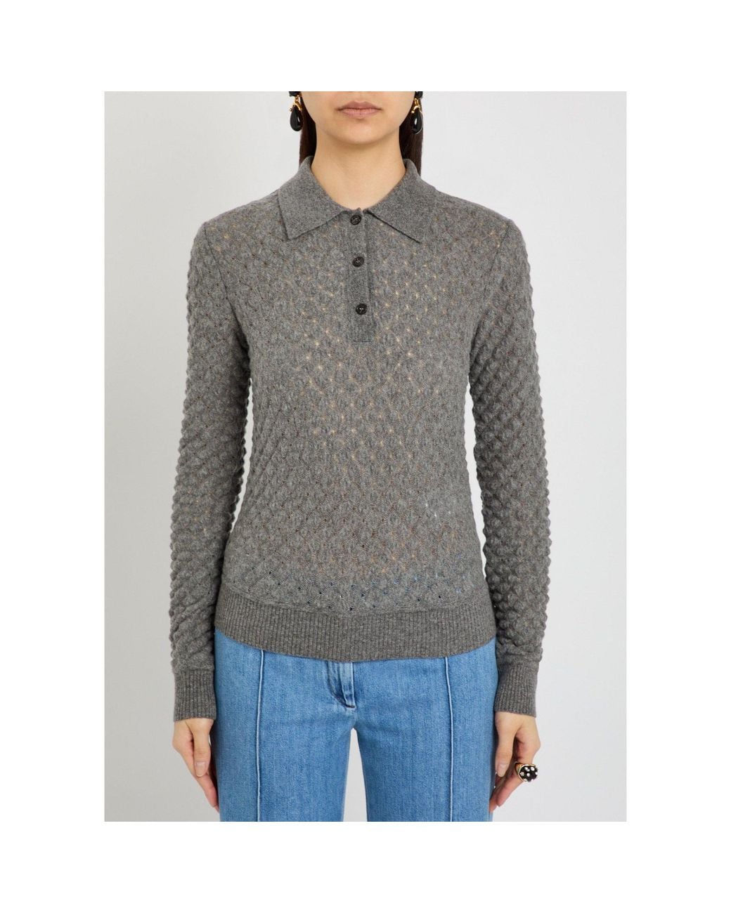 Missoni Gray Simple Cashmere Top