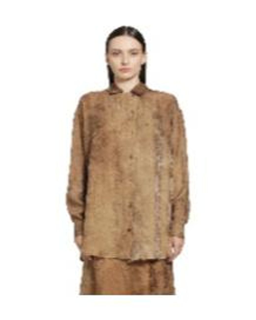 Uma Wang Brown Shirt With Paisley Pattern
