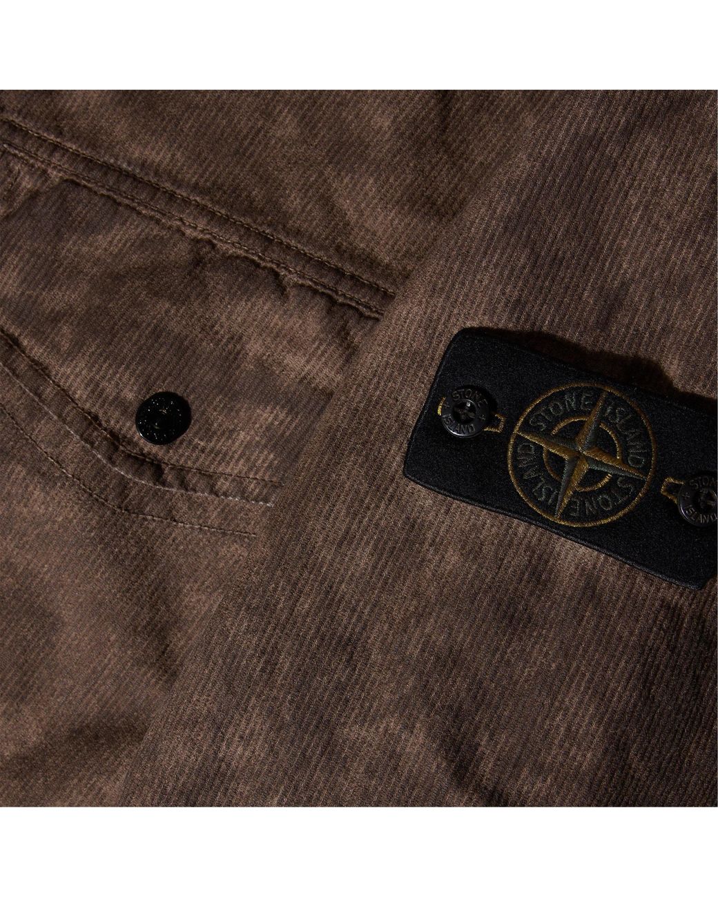 Stone Island Brown Camouflage Casual Overshirt for men