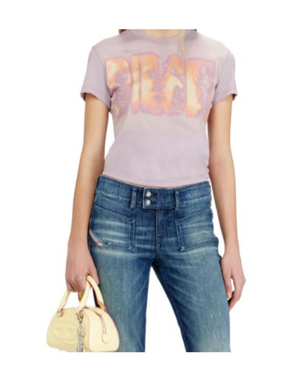 DIESEL Pink T-Ila-Aa3 Crewneck T-Shirt