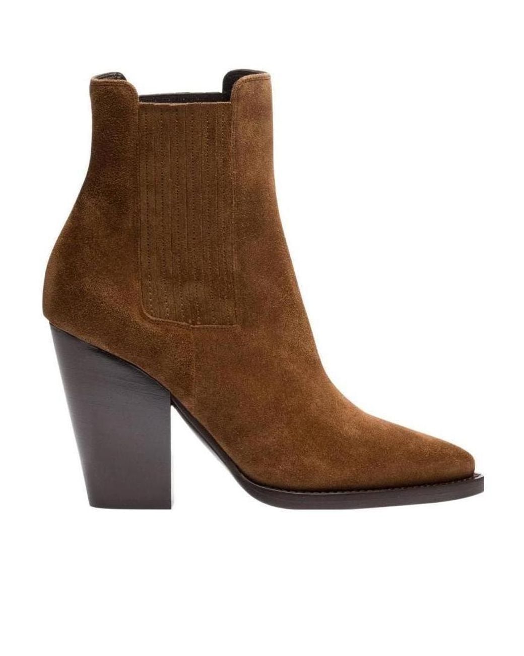 Saint Laurent Brown Theo Chelsea Boots