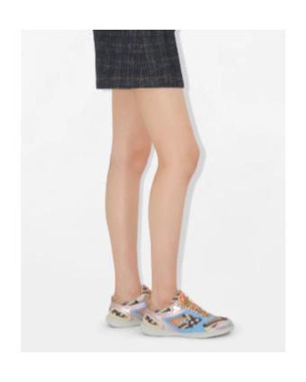 Burberry Blue Check Matrix Sport Sneakers