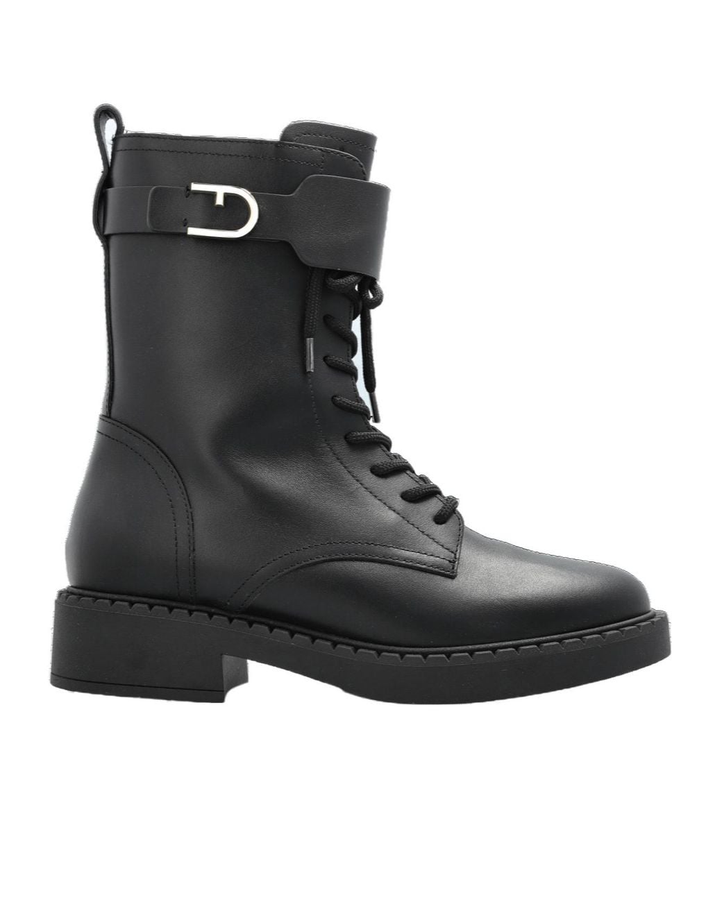 Furla Black New Legacy Lace-Up Ankle Boots