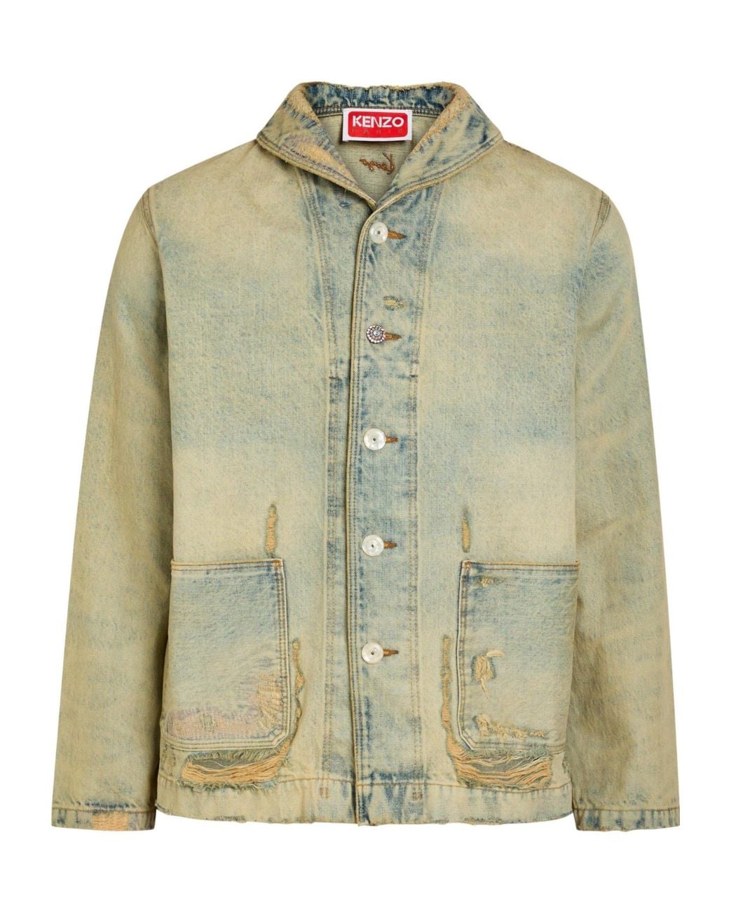 KENZO Green Vintage-Washed Jacket for men