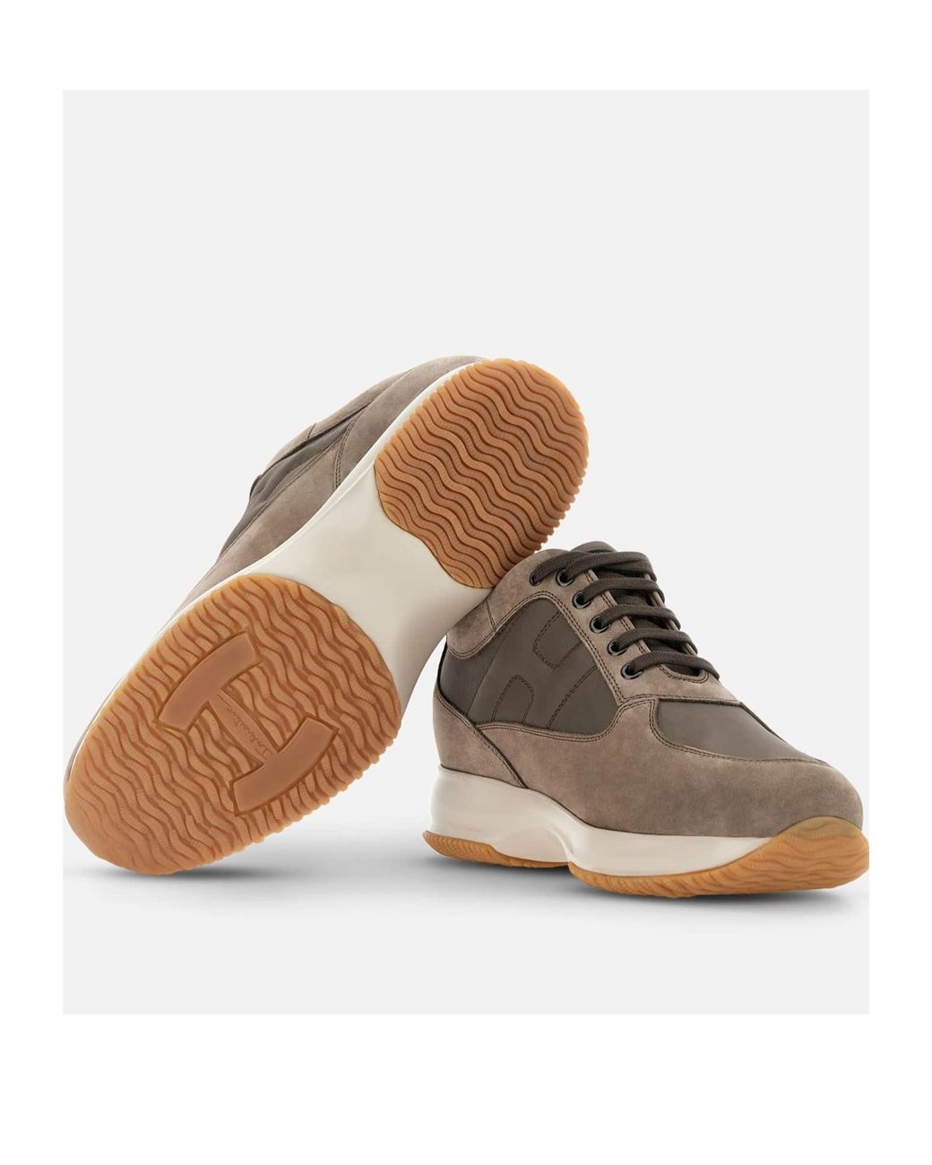 Hogan Brown Interactive Sneakers for men