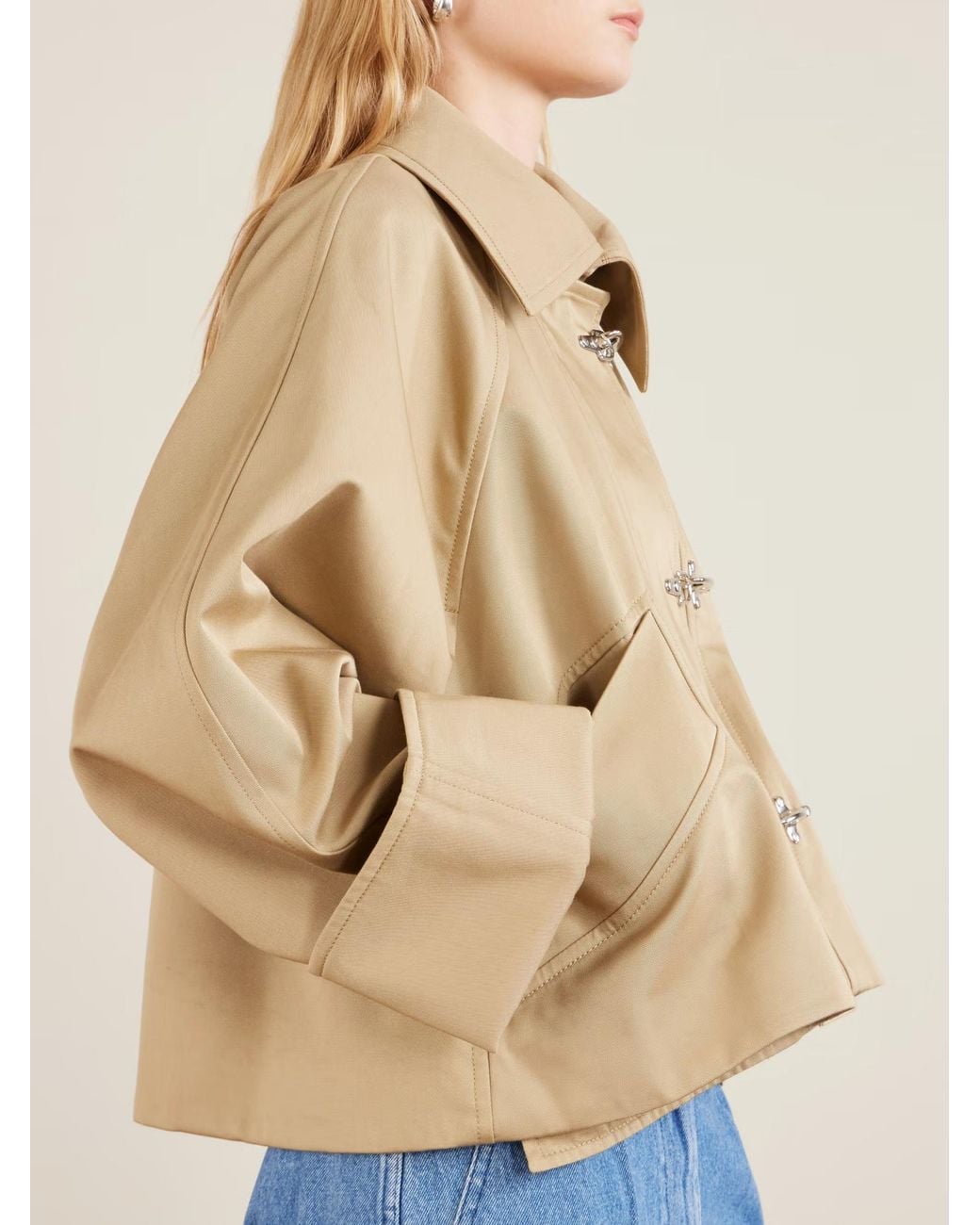 Patou Natural Collared Casual Jacket