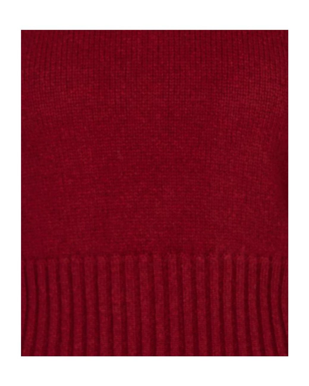 Fedeli Red Long-Sleeved Turtleneck Jumper