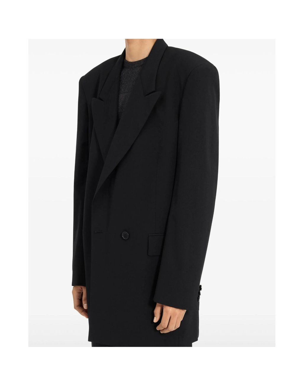 MM6 by Maison Margiela Black Technical Poplin Blazer Dress