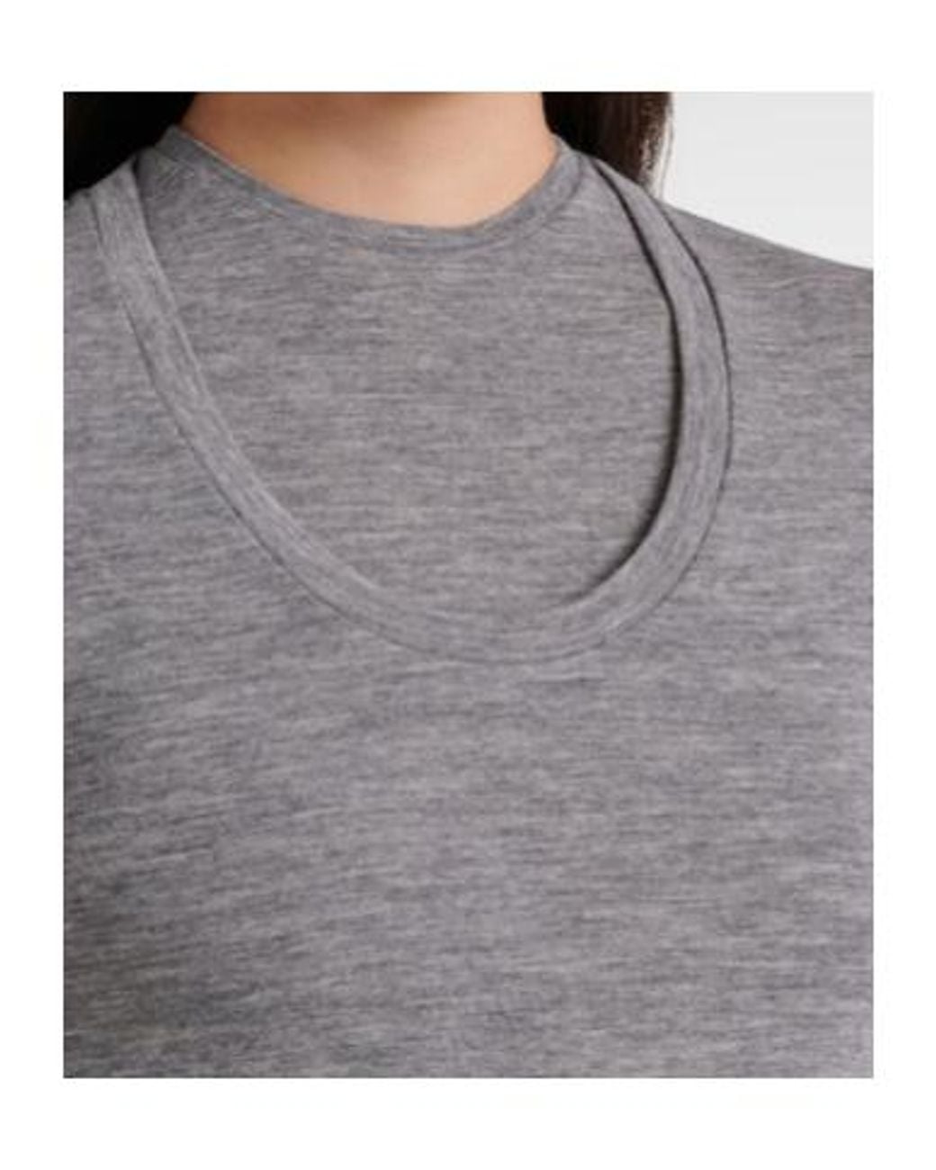 Jil Sander Gray Virgin Wool Midi Dress