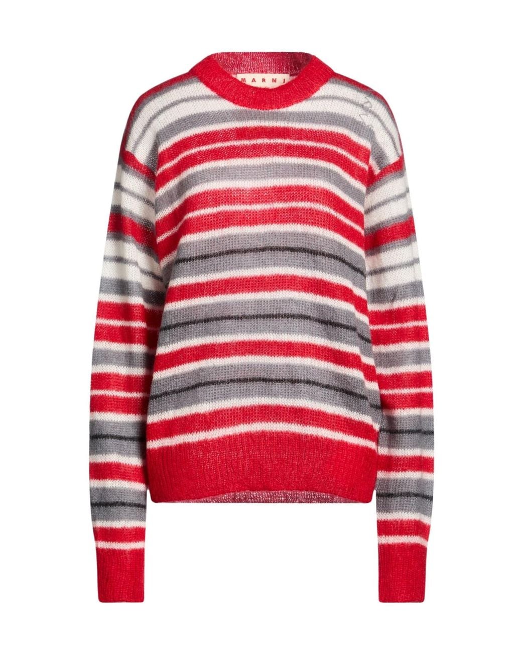 Marni Red Striped Knitwear