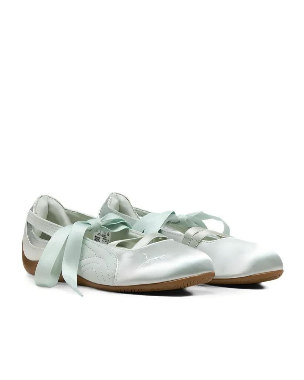 PUMA White Speedcat Satin Ballet Flats