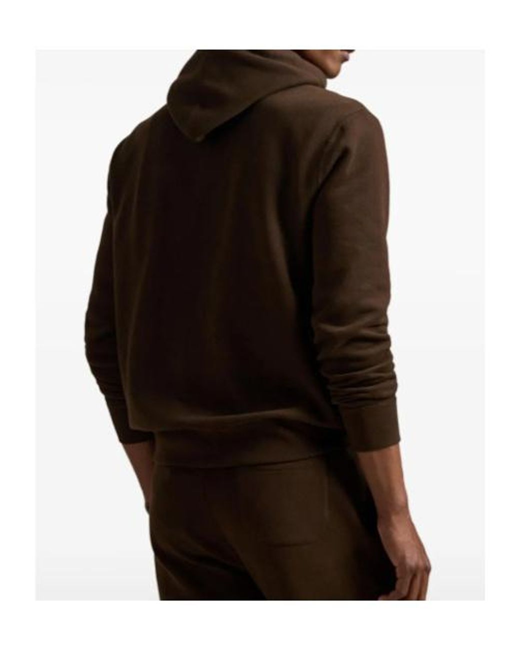 Polo Ralph Lauren Brown Ralph Lauren Embroidered Logo Hoodie for men