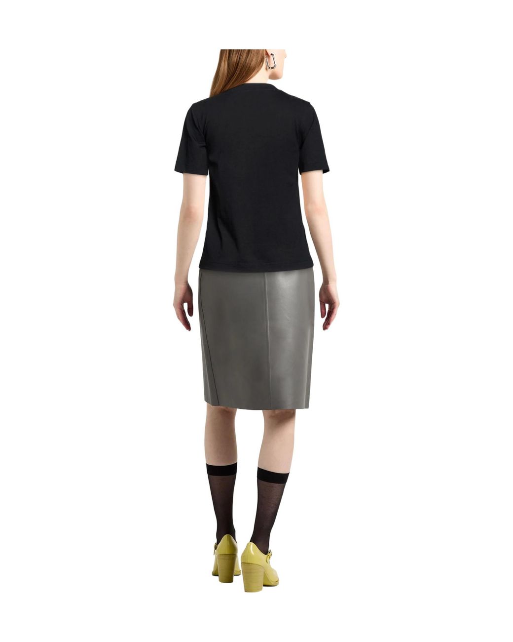 Burberry Black Solid Printed T-Shirt