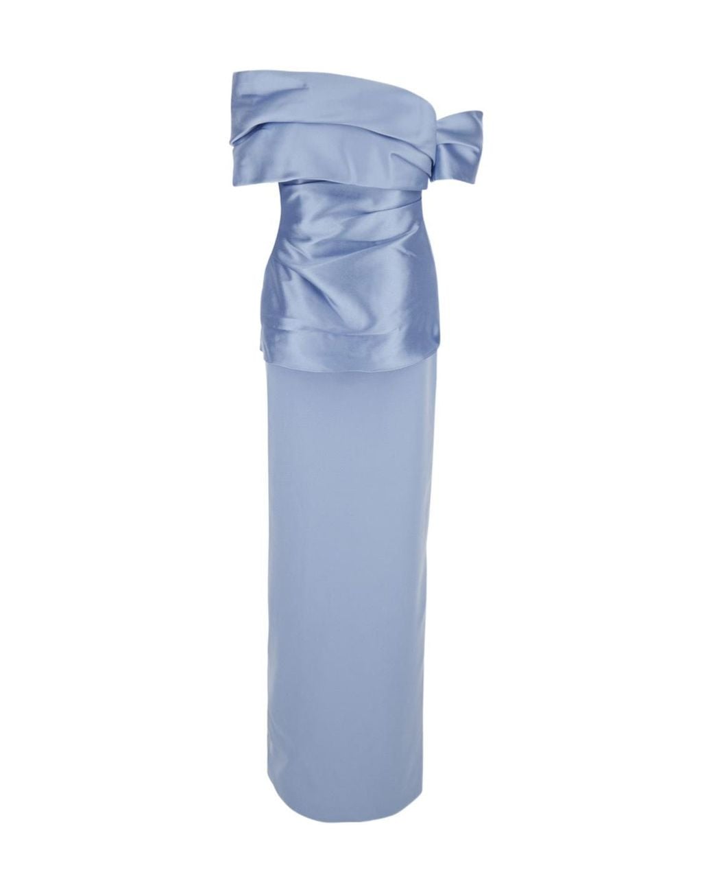 Solace London Blue London Lucine Off-Shoulder Long Dress