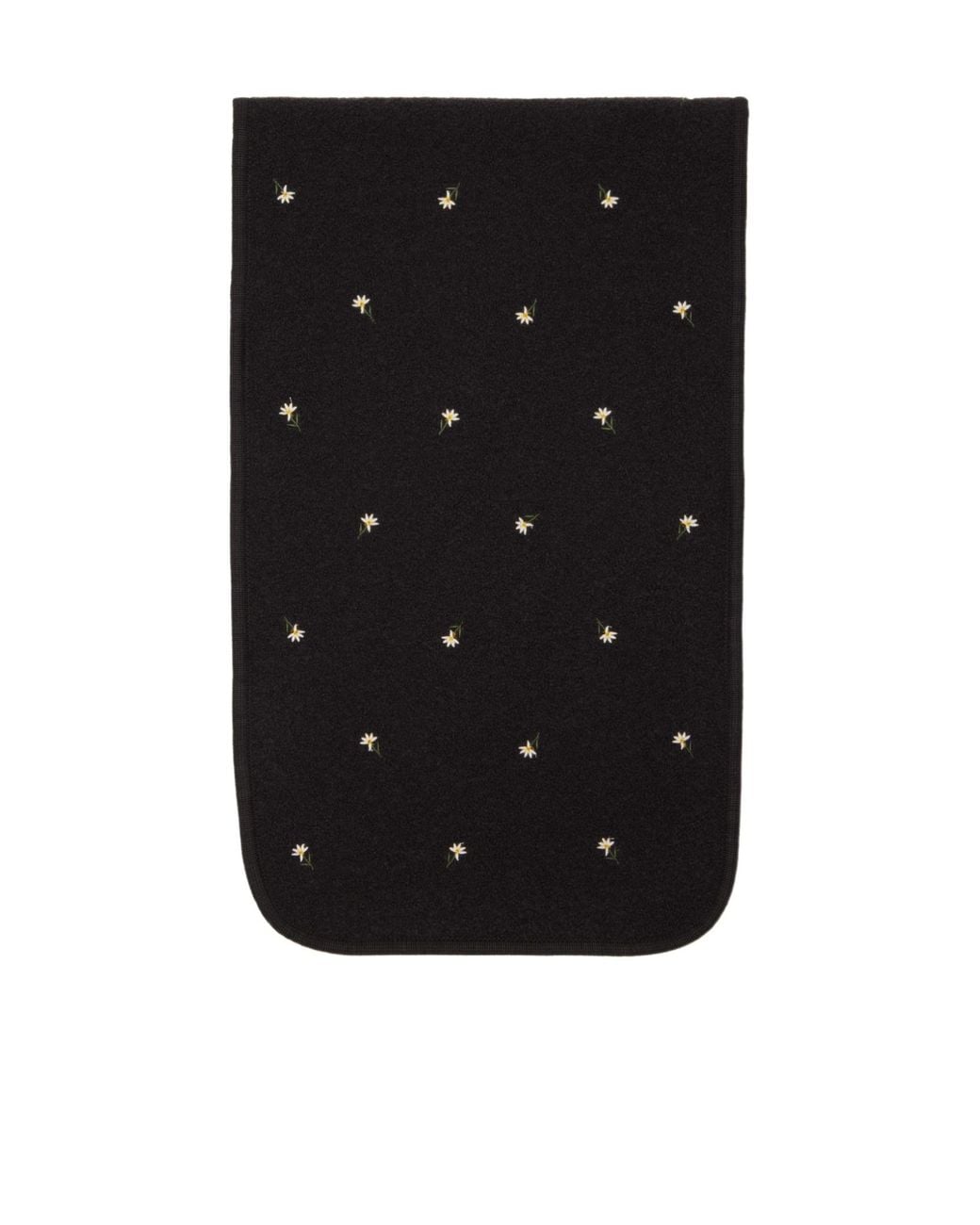 Rier Black Floral-Print Scarf