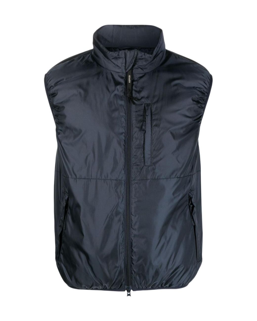 Aspesi Blue Jil Zip-Up Padded Gilet for men
