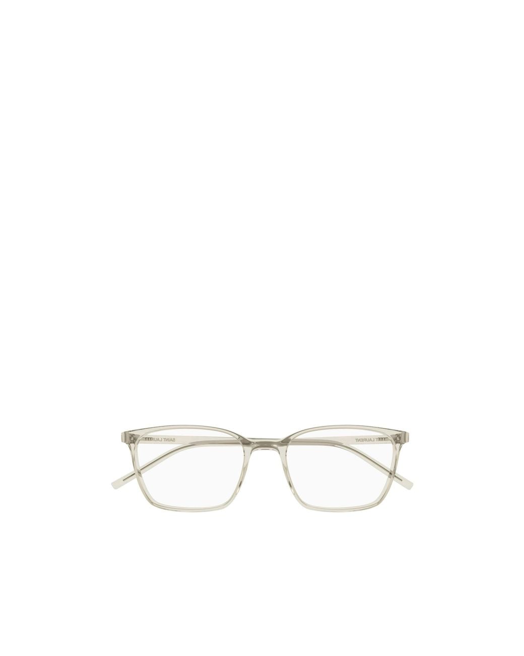 Saint Laurent White Full-Rimmed Plano Lenses for men