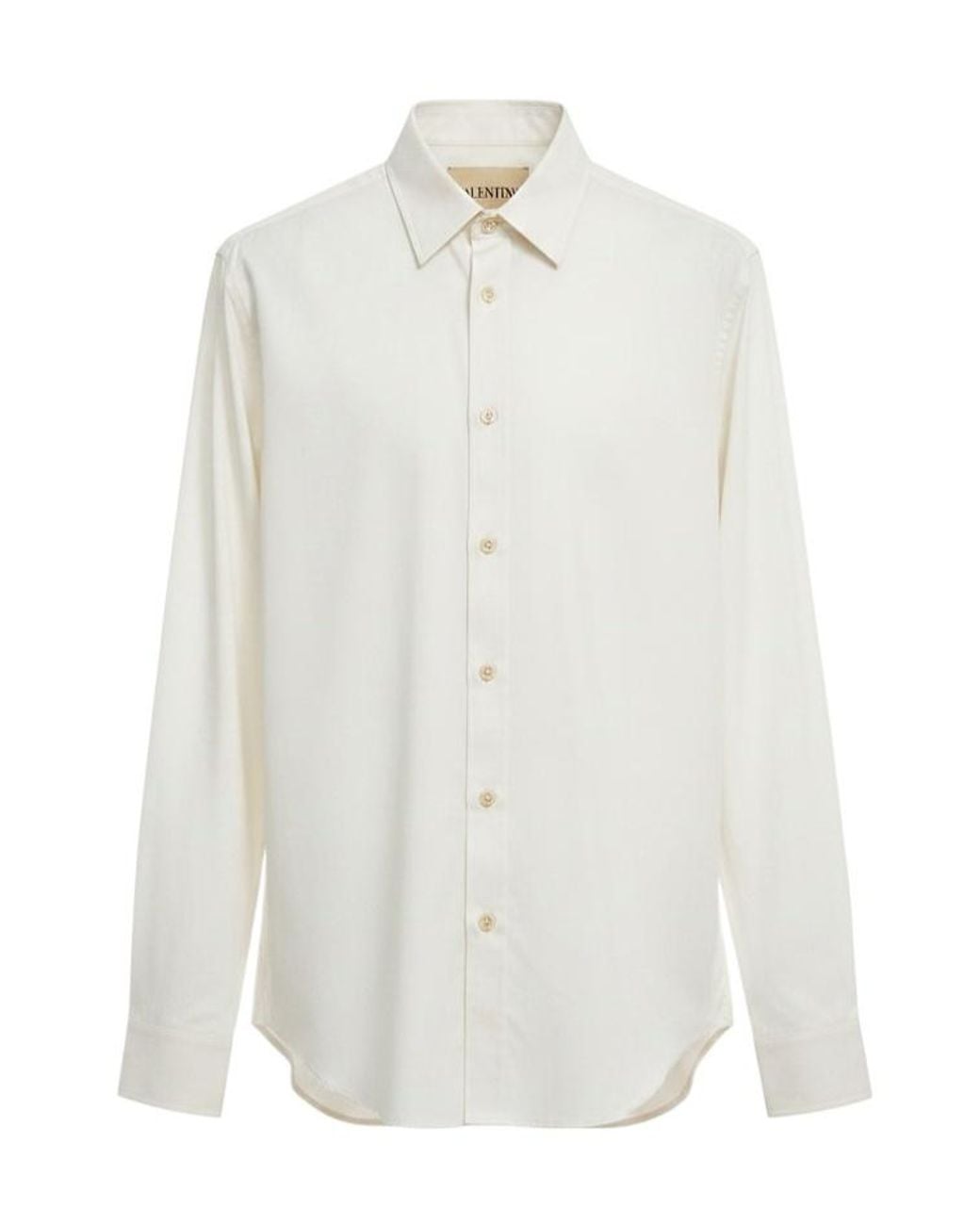 Valentino White Long-Sleeve Button-Up Shirt for men
