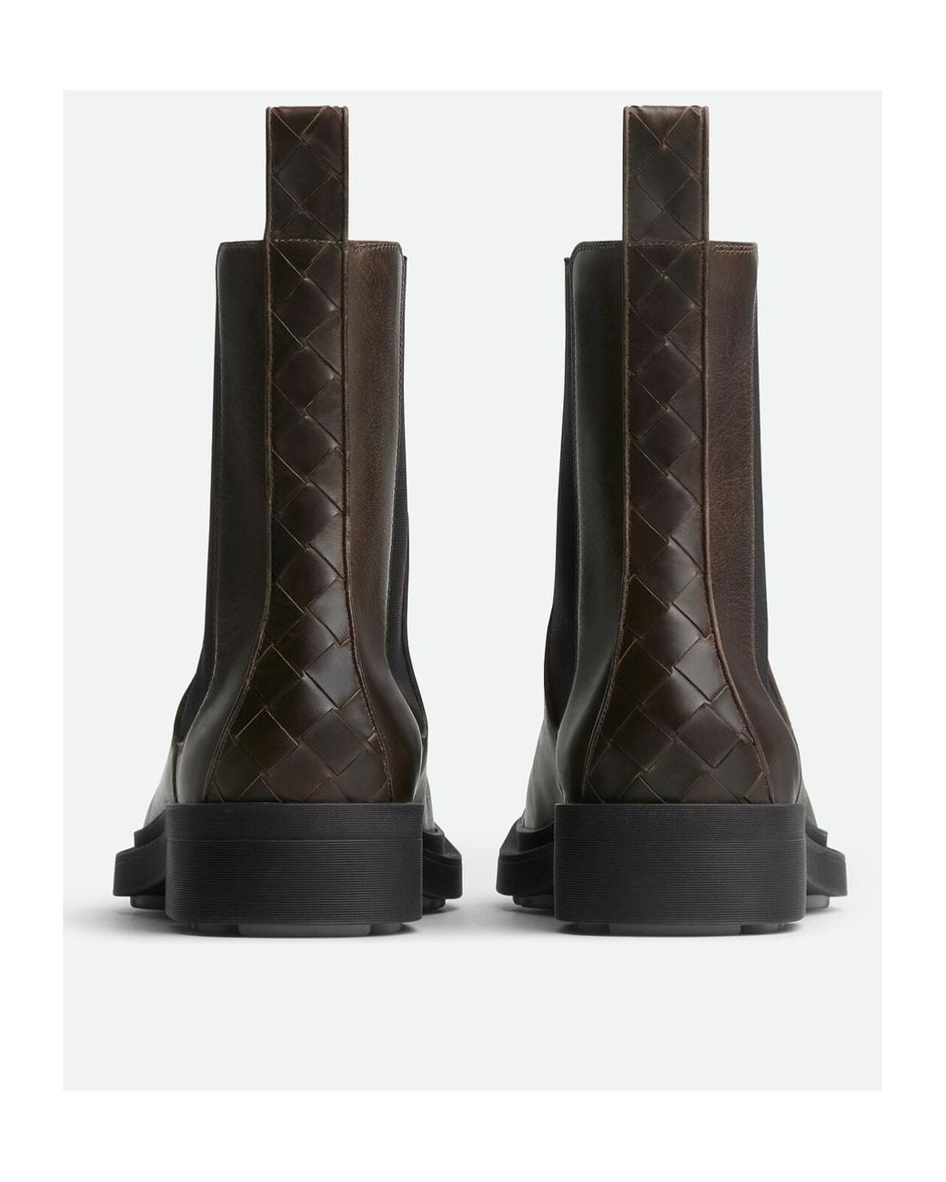 Bottega Veneta Black Ben Chelsea Square Toe Boots for men