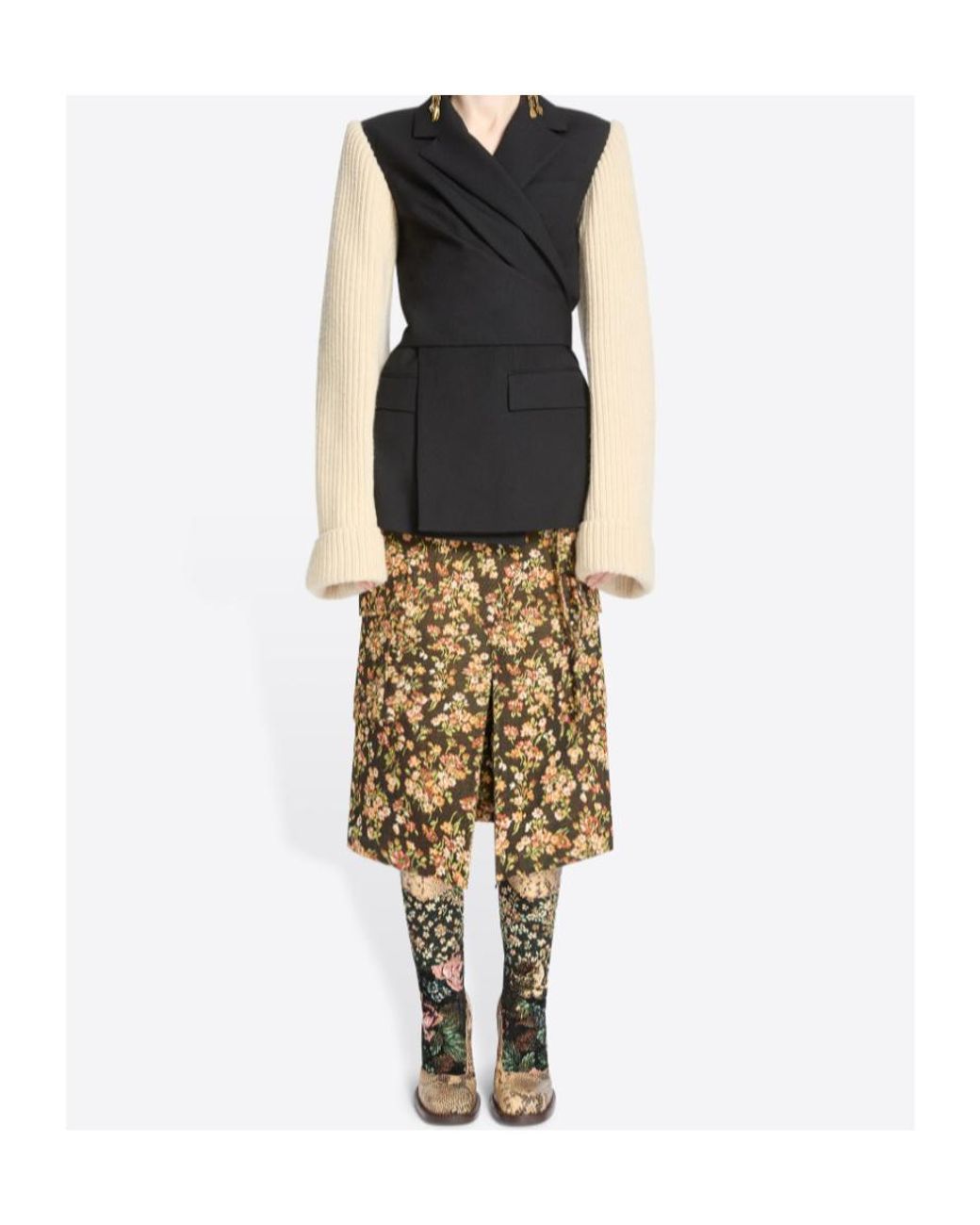 Dries Van Noten Black Beline Wrap Jacket