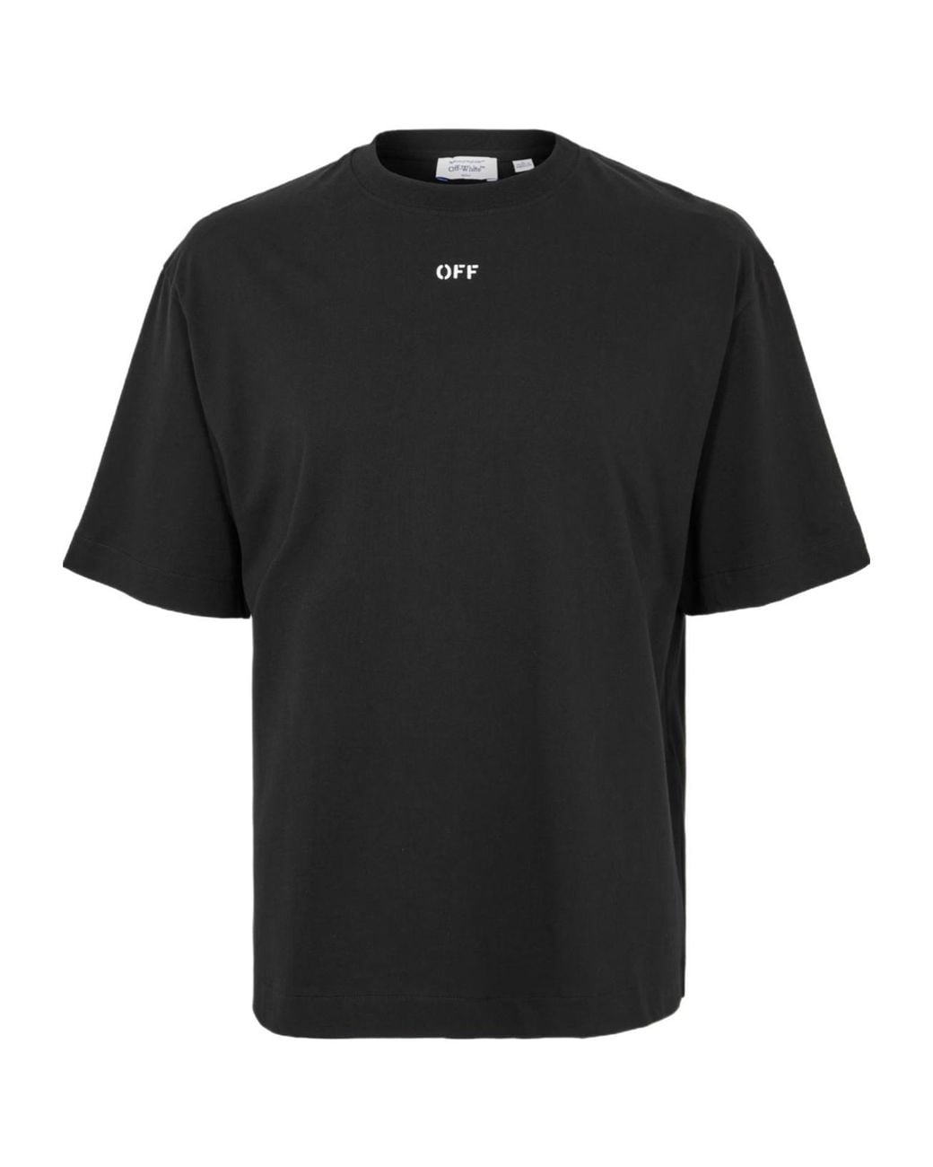 Off-White c/o Virgil Abloh Black Logo Crew Neck T-Shirt for men