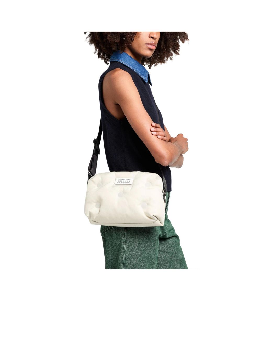 Maison Margiela White Solid Color Crossbody Bags