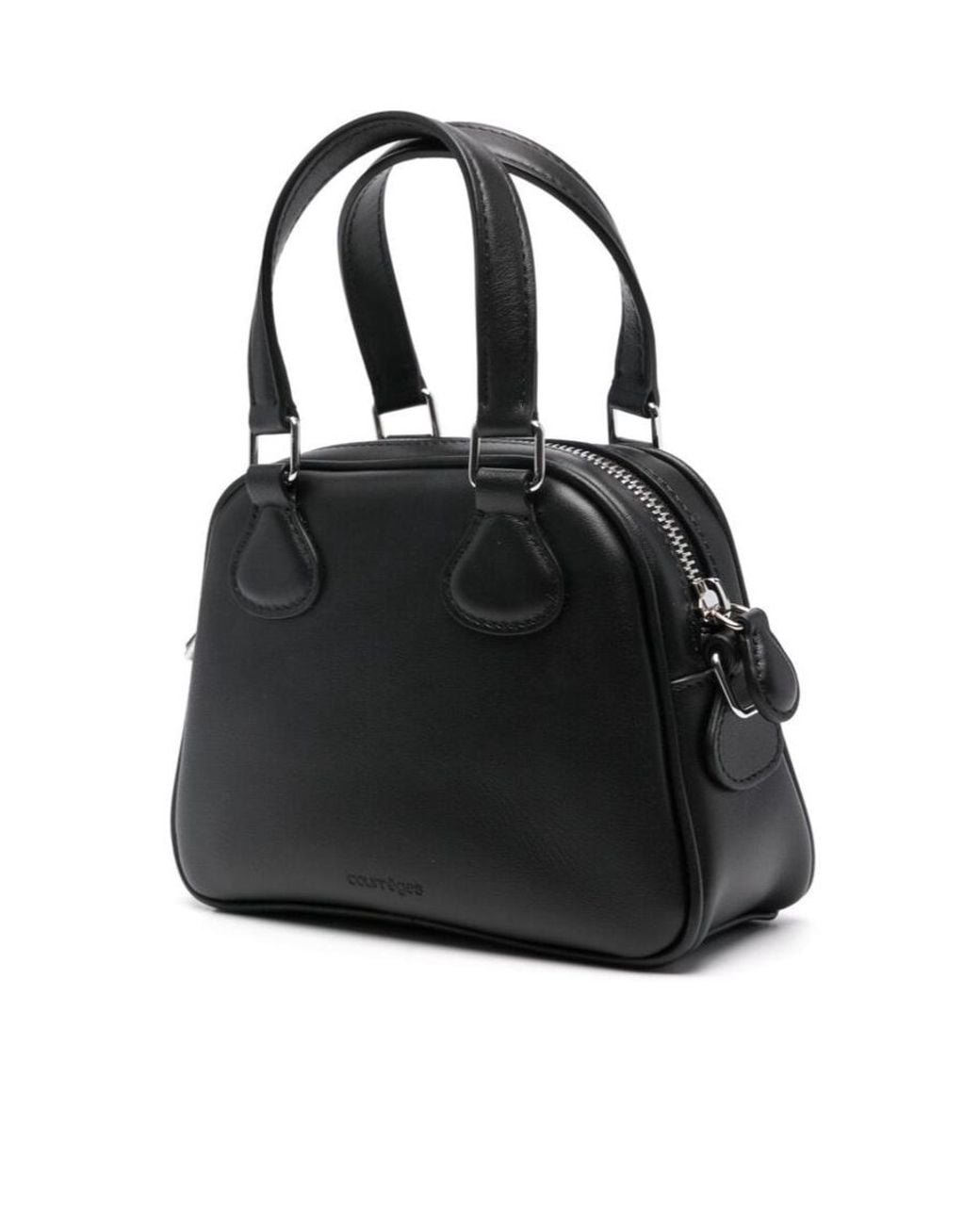 Courreges Black Courrèges Re-Issue Logo Debossed Crossbody Bag
