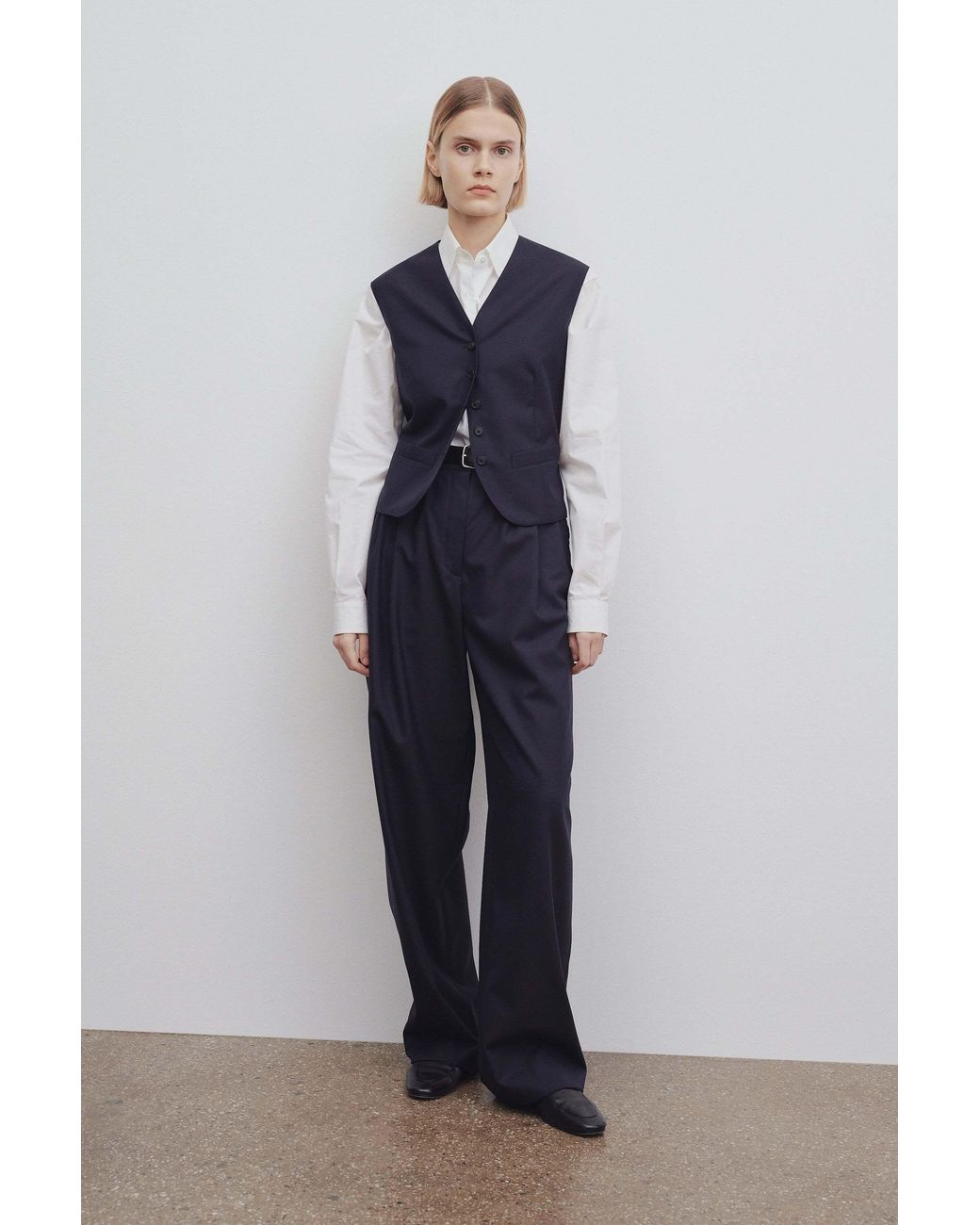 The Row Blue Logo Dress Pants