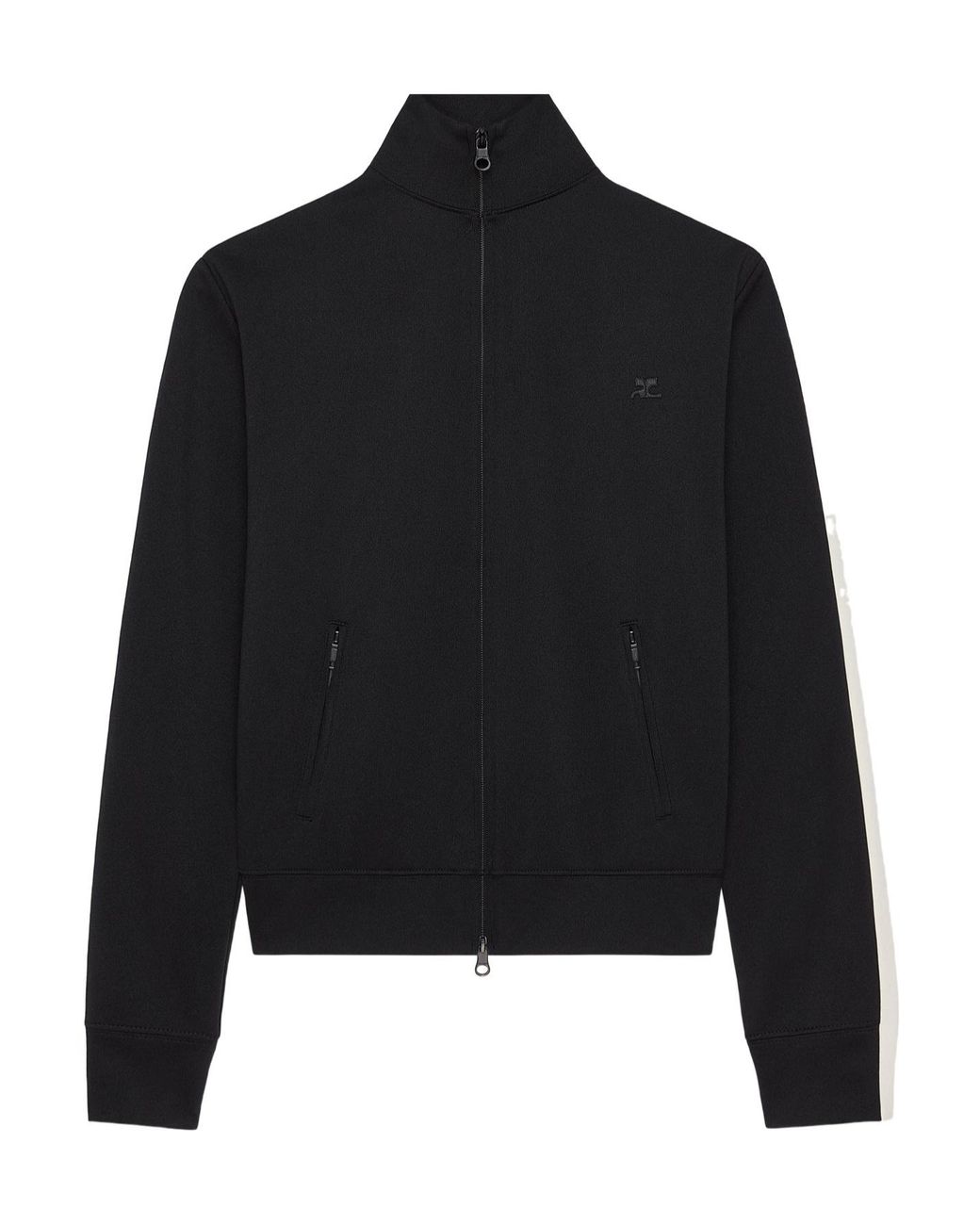 Courreges Black Side-Stripe Tracksuit Jacket for men