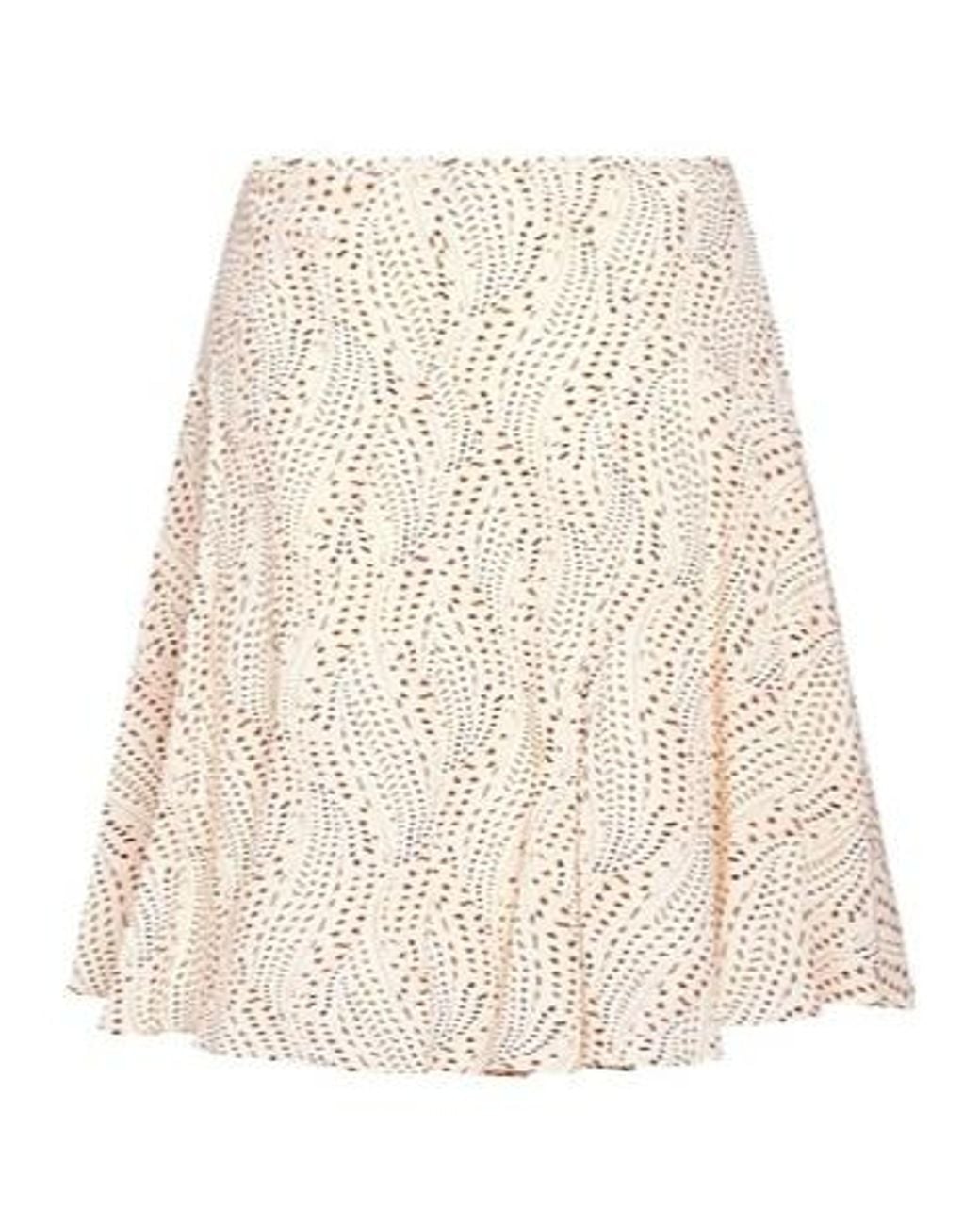 Isabel Marant Natural Multicolored Pleated Skirt