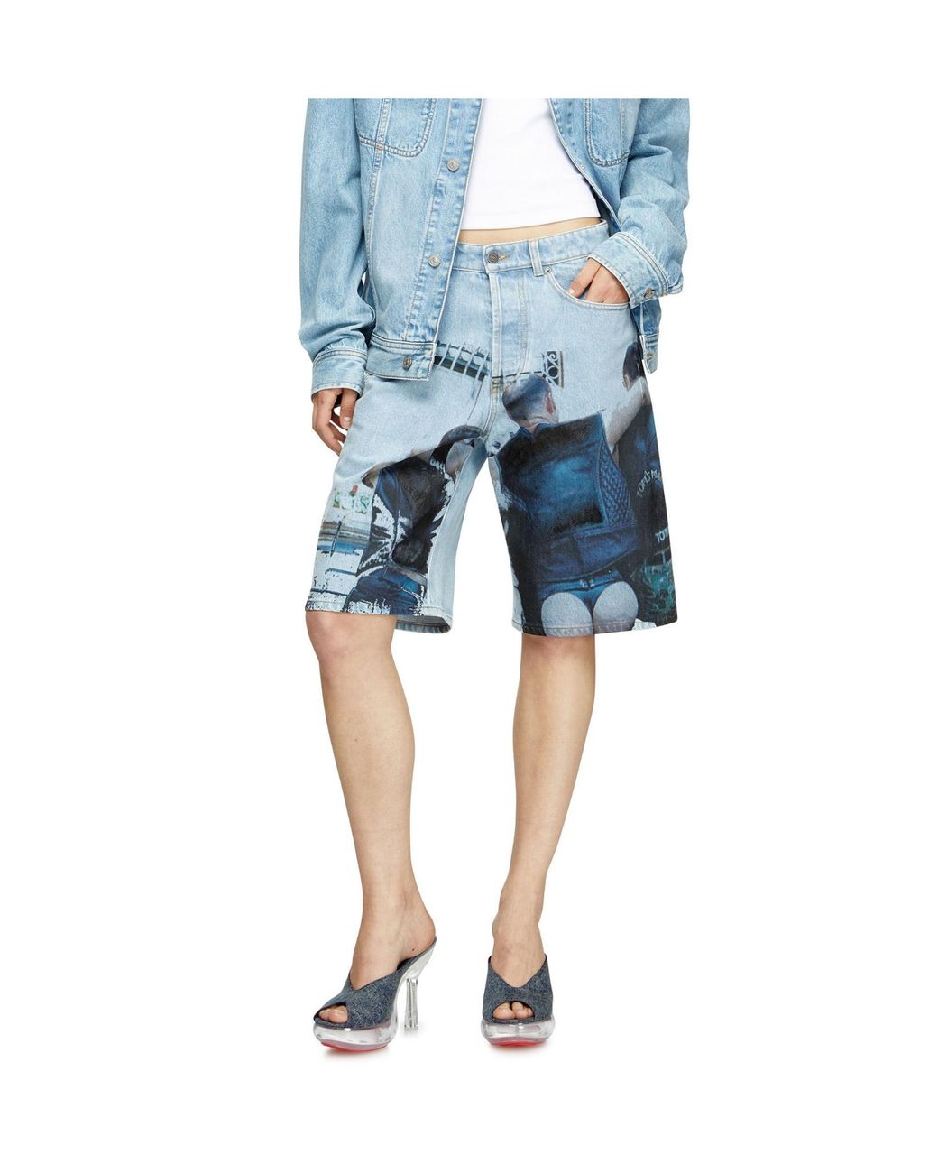 DIESEL Blue X Tom Of Finland Foundation Pr-D-Rixford-S Denim Shorts