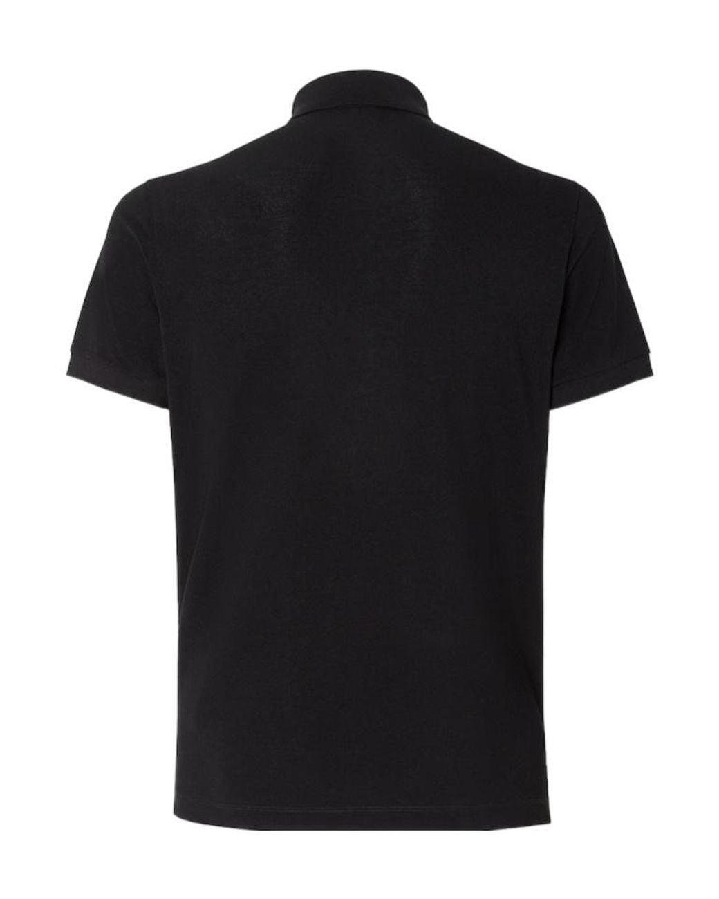 Fendi Black Logo Plaque Short-Sleeve Polo Shirt for men