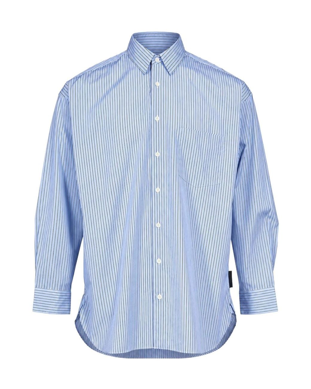 Comme des Garçons Blue Comme Des Garçons Homme Long-Sleeved Striped Shirt for men