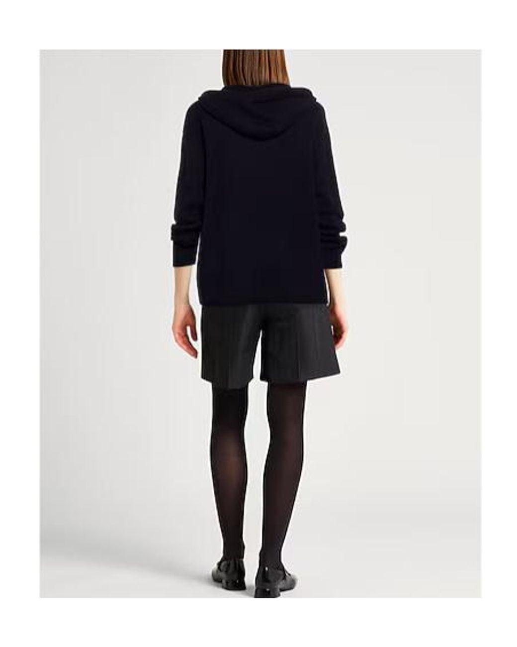 Max Mara Blue Solid Knit Sweatshirt