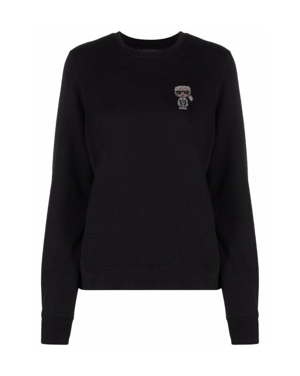 Karl Lagerfeld Black Logo Crew Neck Sweatshirt