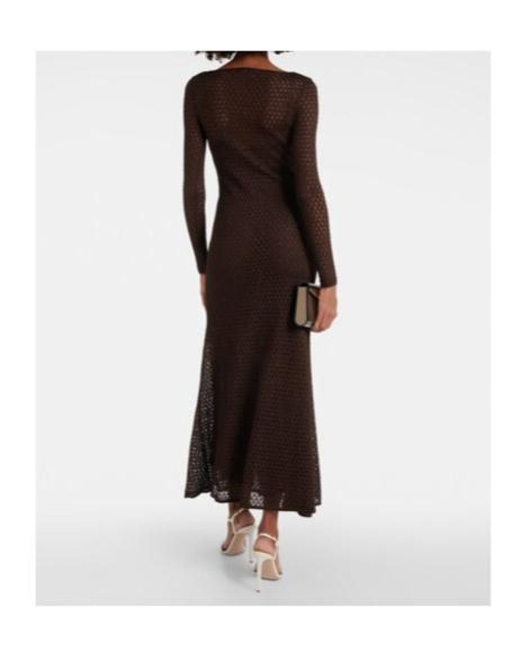 Tom Ford Brown Lurex Maxi Dress