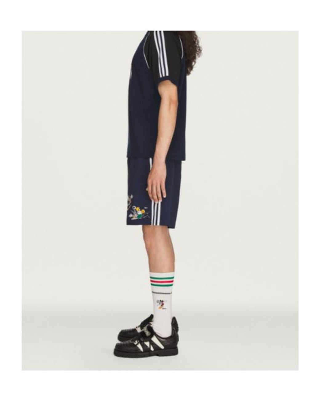 Adidas Blue Originals Disney Graphic Shorts for men