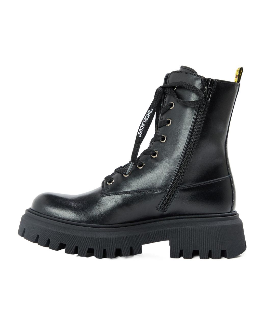 Off-White c/o Virgil Abloh Black Solid Color Ankle Boots