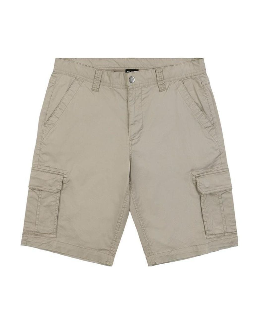 EA7 Gray Logo Patch Shorts for men