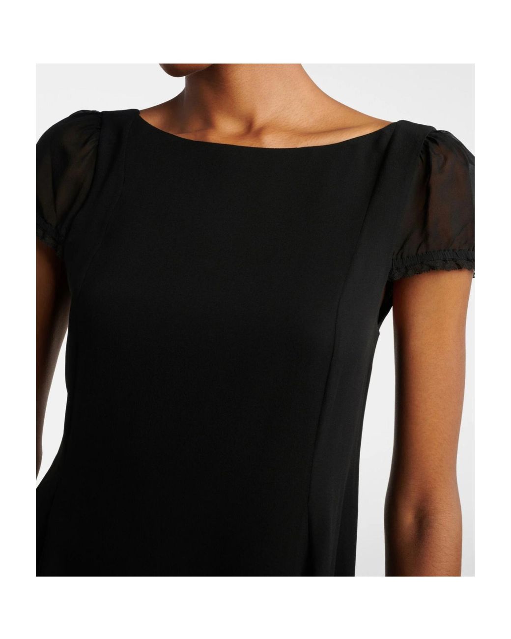 Posse Black Lace-Trimmed Dress